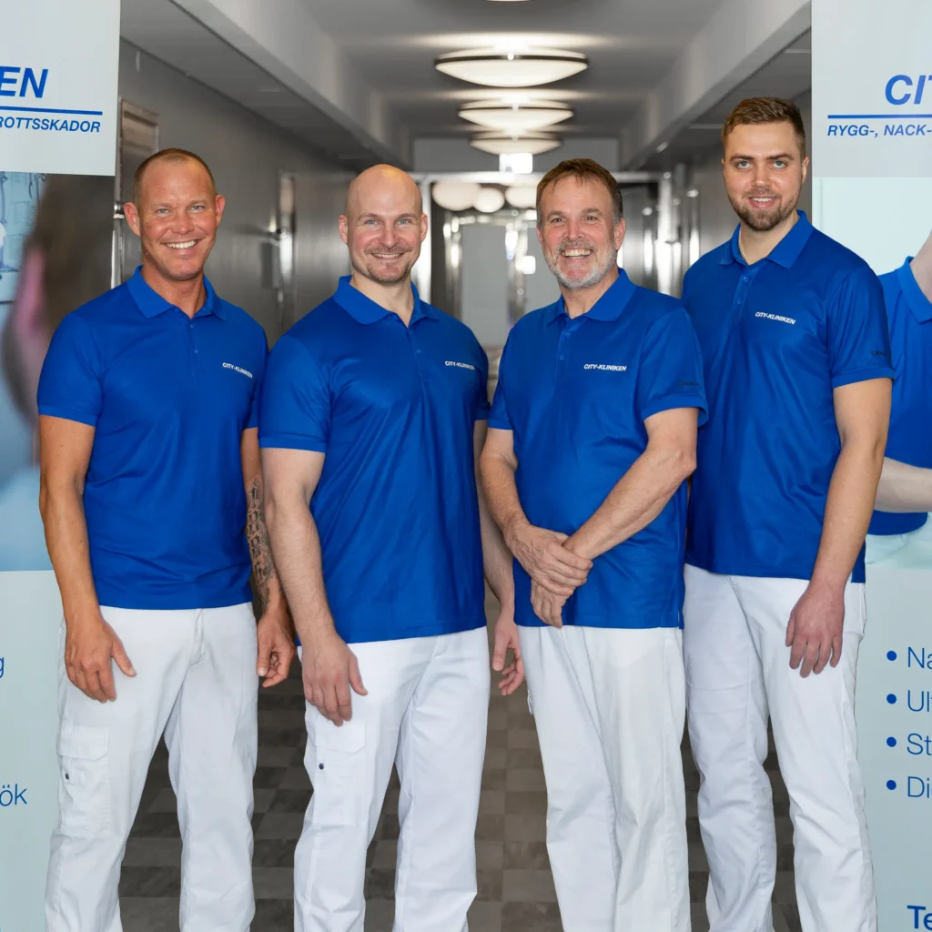 Vårt team av legitimerade naprapater på City-Kliniken i Göteborg som hjälper patienter som har ont i nacken.